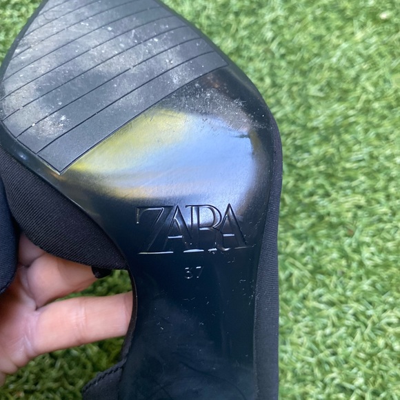 Zara black heels fabric size 37 - Picture 3 of 6